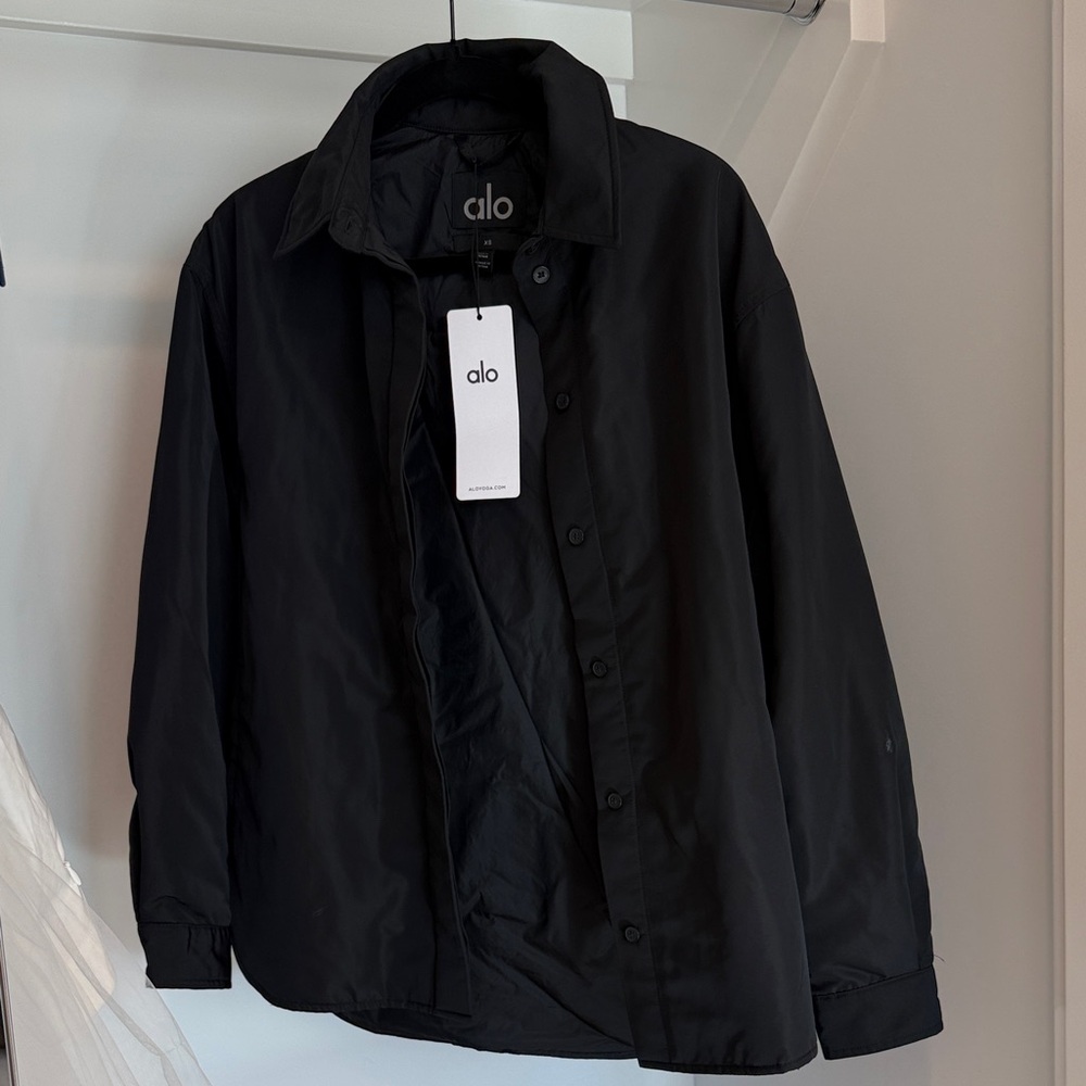ALO Socialite Shacket in Black Lightweight Jacket NWT XS - Picture 8 of 16